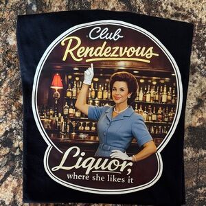 Gildan Black Tee with Vintage Bar Graphic